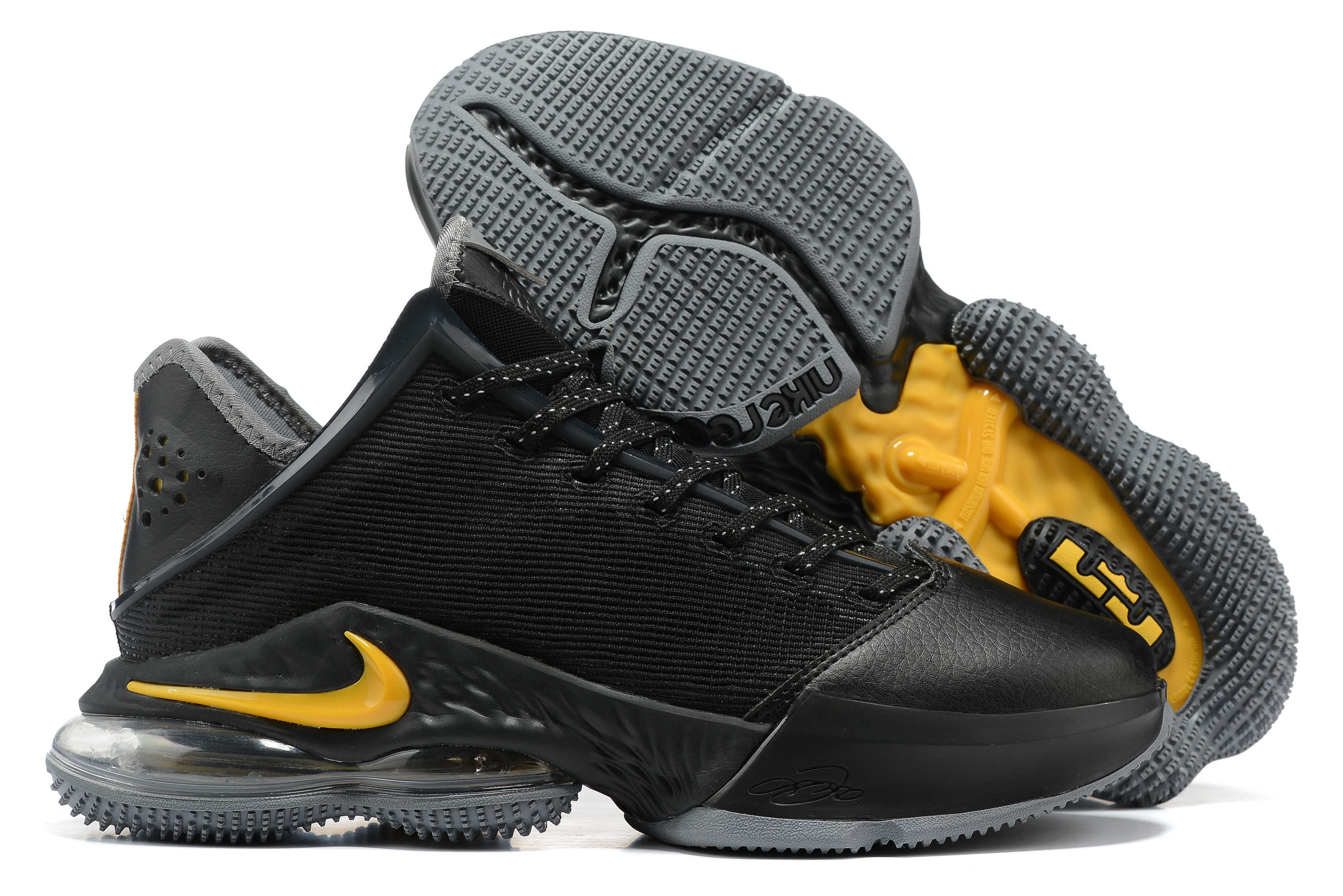 Nike LeBron 19 Low Black Yellow Shoes